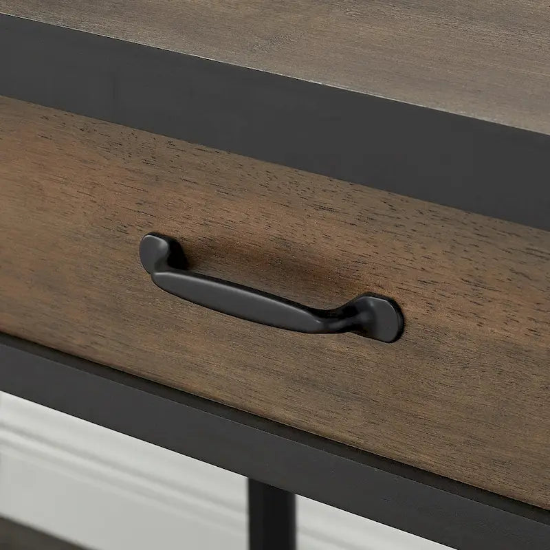 Art Leon Mid-century Wood Side End Table with Drawer