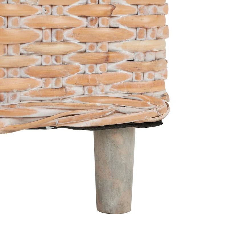 SAFAVIEH Charla Rattan Barrel Chair with Cushion - 29.1 x 27.2 x 32.7 - 29Wx27Dx33H