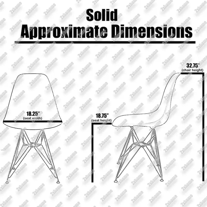 Modern Plastic Accent Designer Side Dining Matte Chair With Dark Black Wire Chrome Legs Base