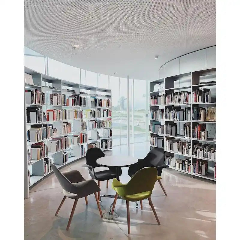 Mid Century Modern Upholstered Organic Dining Armchair with Wooden Walnut Legs