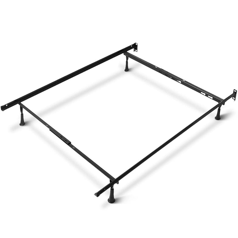 Clara Clark Expandable 4-Leg Support Metal Bed Frame - Queen, Full, Twin