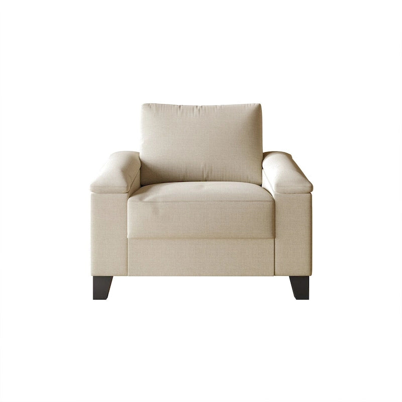 CraftPorch Simple Style Linen Upholstered Arm Chair