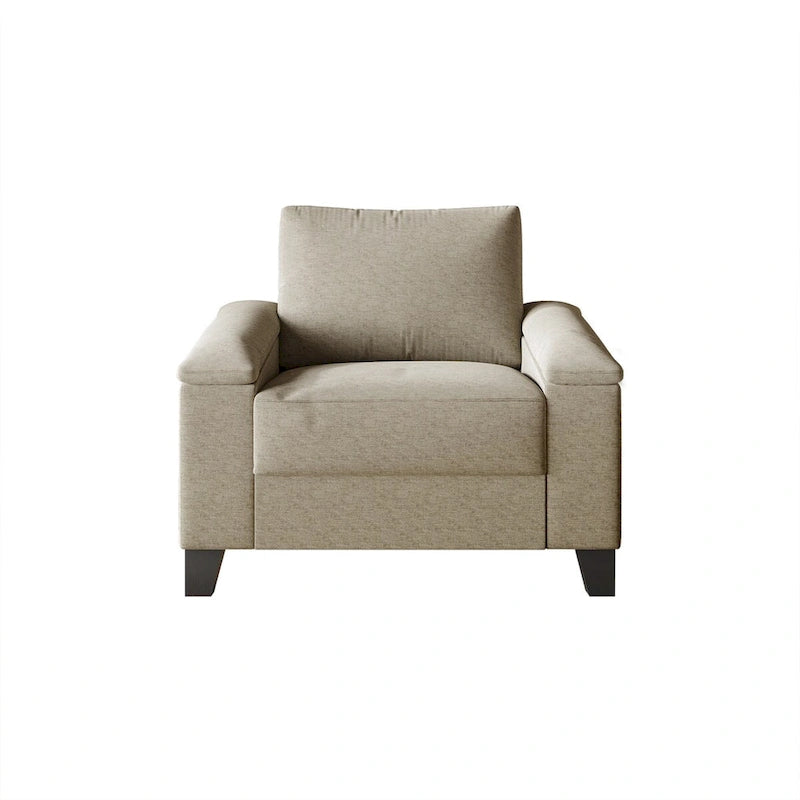 CraftPorch Simple Style Linen Upholstered Arm Chair