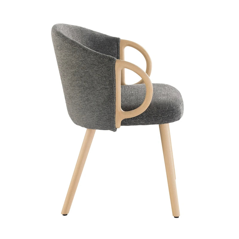 Art Leon Modern Fabric Accent Dining Wood Chair (Set of 2)