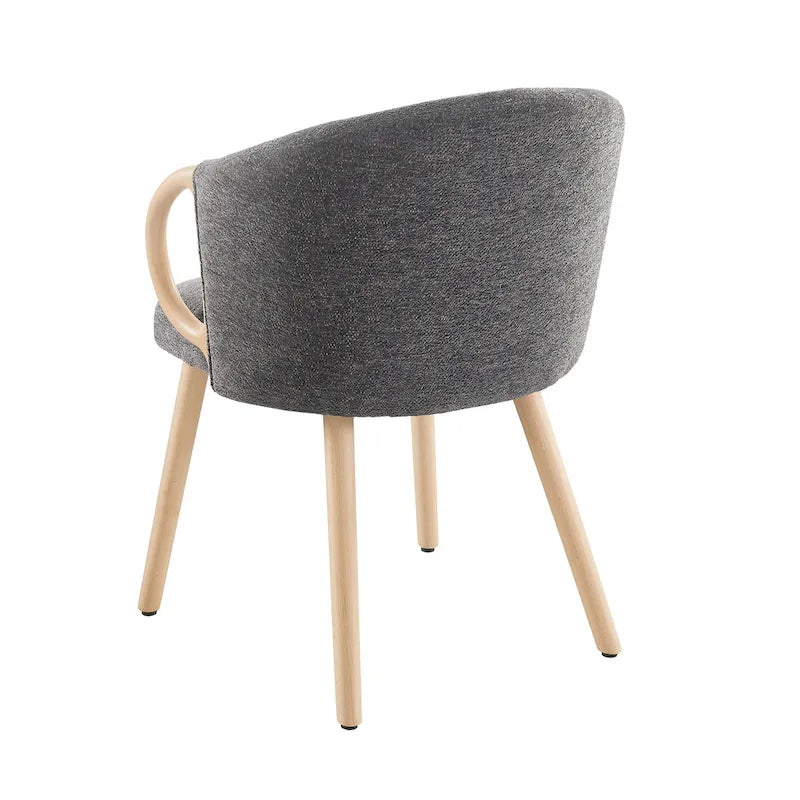 Art Leon Modern Fabric Accent Dining Wood Chair (Set of 2)