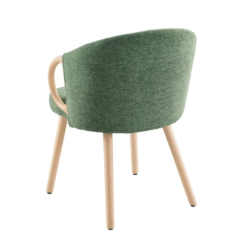 Art Leon Modern Fabric Accent Dining Wood Chair (Set of 2)