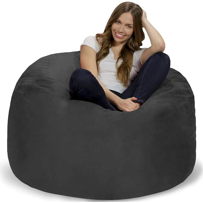 Bean Bag Chair 4-foot Memory Foam Removable Cover Bean Bags