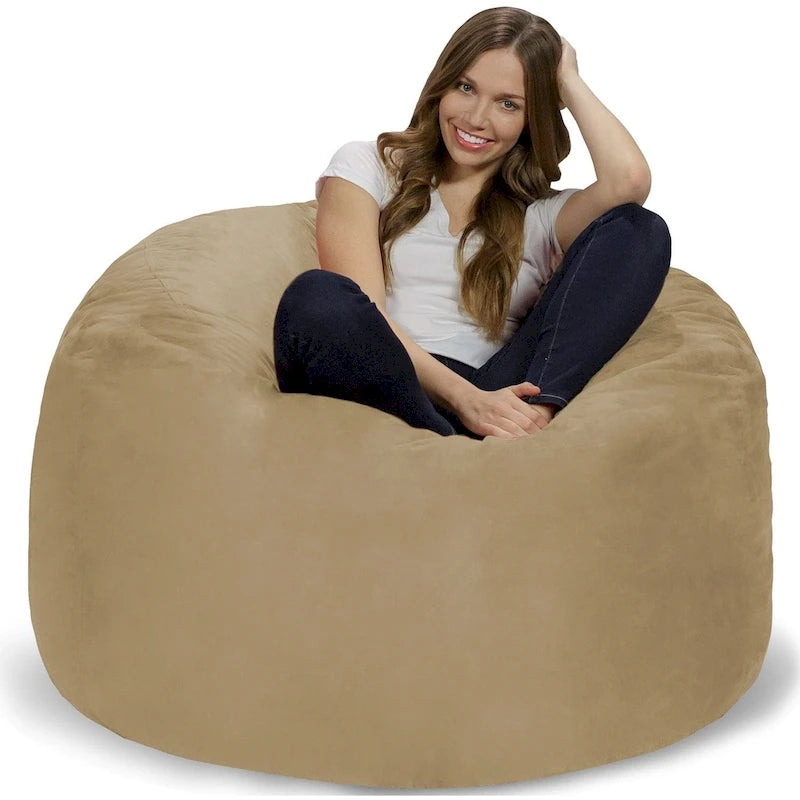 Bean Bag Chair 4-foot Memory Foam Removable Cover Bean Bags