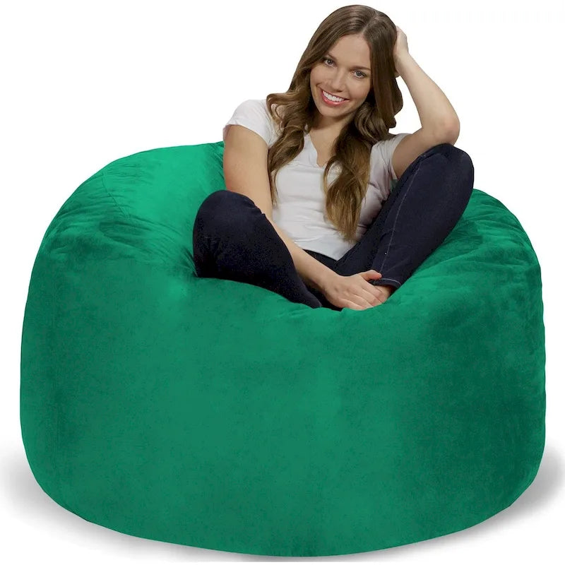 Bean Bag Chair 4-foot Memory Foam Removable Cover Bean Bags