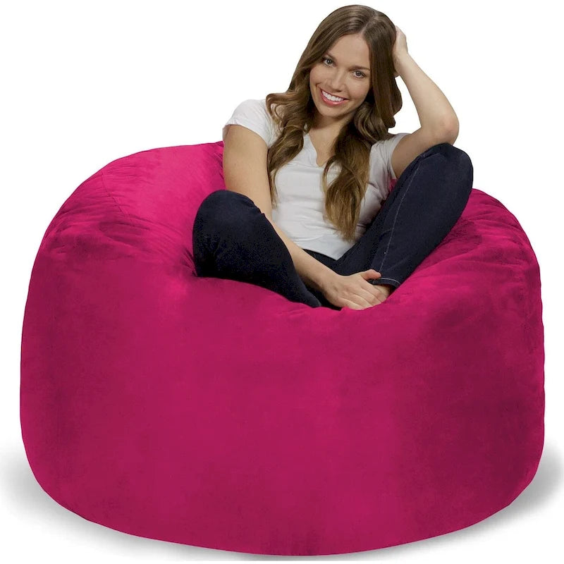 Bean Bag Chair 4-foot Memory Foam Removable Cover Bean Bags