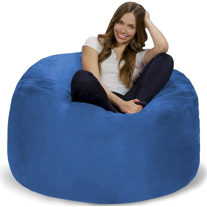 Bean Bag Chair 4-foot Memory Foam Removable Cover Bean Bags