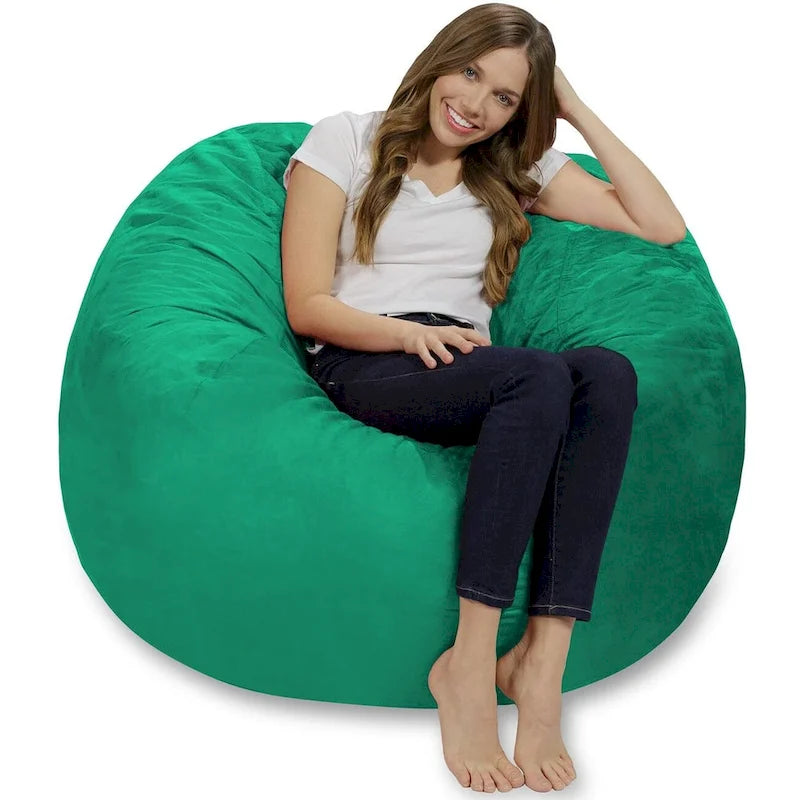 Bean Bag Chair 4-foot Memory Foam Removable Cover Bean Bags