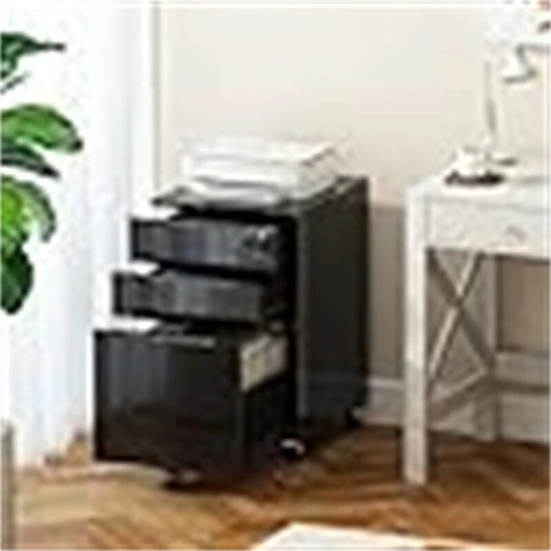 High Glossy File Cabinet - 17.72D x 15.75W x 25.59H