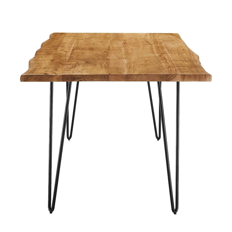 Ardor 60 Live Edge Acacia Wood Dining Table - Black Natural