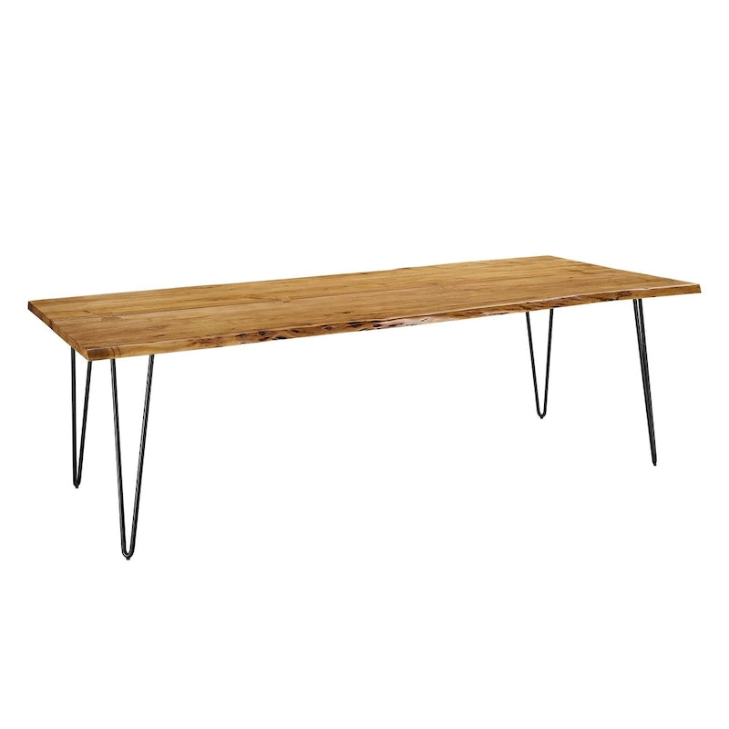 Ardor 60 Live Edge Acacia Wood Dining Table - Black Natural