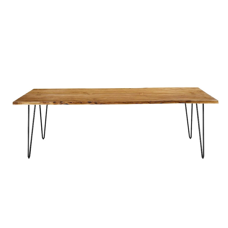 Ardor 60 Live Edge Acacia Wood Dining Table - Black Natural