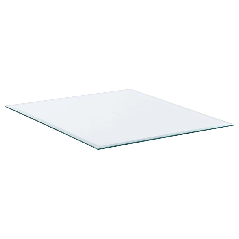 Rectangular Casual Clear Tempered Glass Top