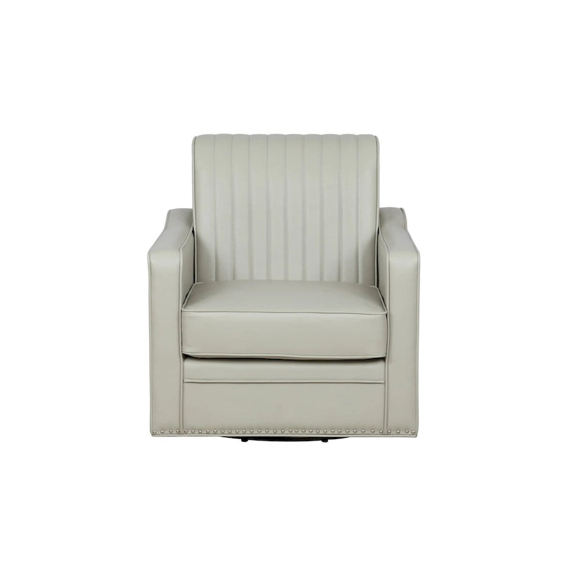 Carlota Faux Leather 360 Swivel Accent Chair